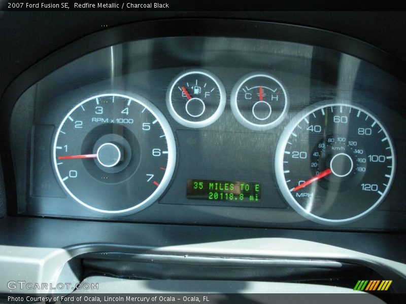 Redfire Metallic / Charcoal Black 2007 Ford Fusion SE