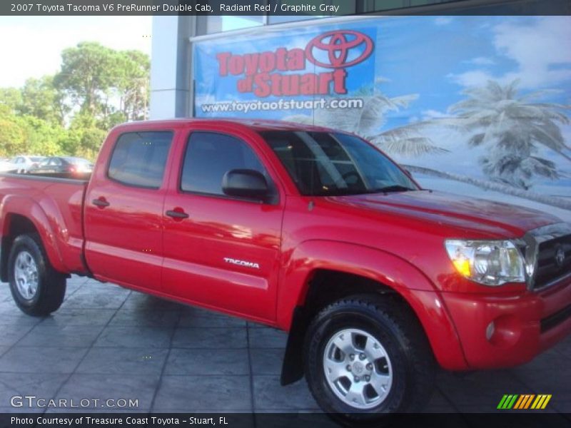 Radiant Red / Graphite Gray 2007 Toyota Tacoma V6 PreRunner Double Cab