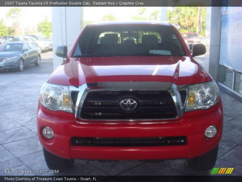 Radiant Red / Graphite Gray 2007 Toyota Tacoma V6 PreRunner Double Cab