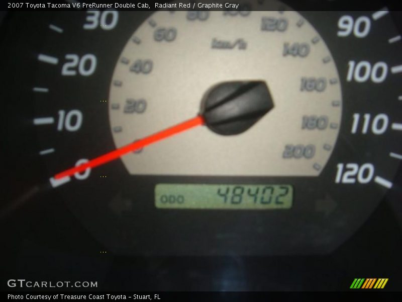 Radiant Red / Graphite Gray 2007 Toyota Tacoma V6 PreRunner Double Cab