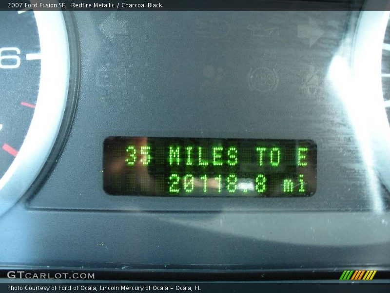Redfire Metallic / Charcoal Black 2007 Ford Fusion SE