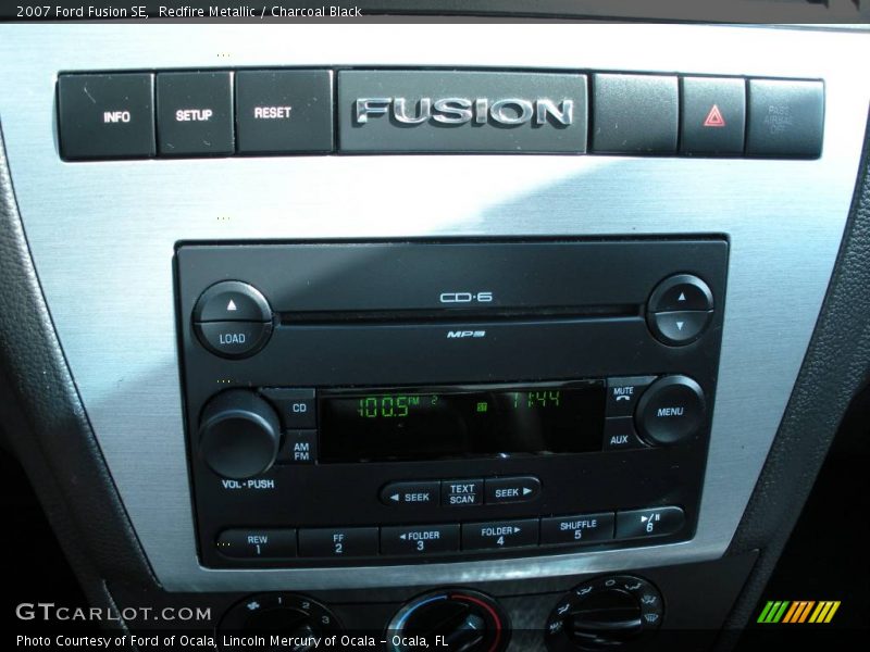 Redfire Metallic / Charcoal Black 2007 Ford Fusion SE