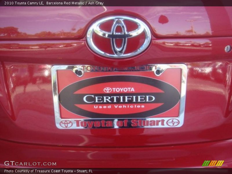 Barcelona Red Metallic / Ash Gray 2010 Toyota Camry LE