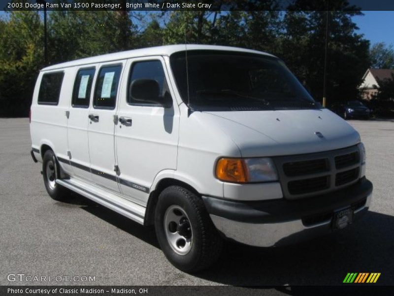 Bright White / Dark Slate Gray 2003 Dodge Ram Van 1500 Passenger