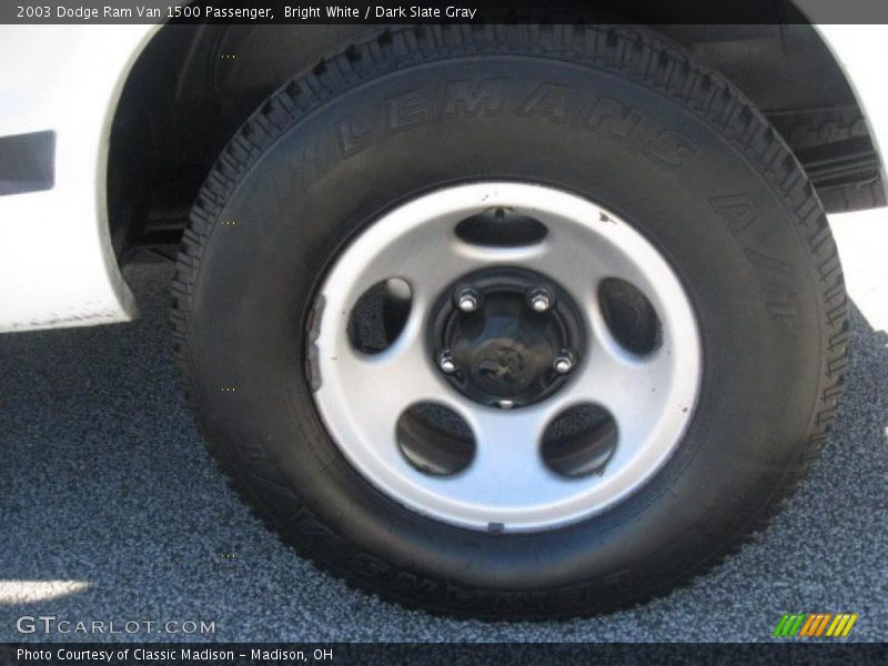Bright White / Dark Slate Gray 2003 Dodge Ram Van 1500 Passenger