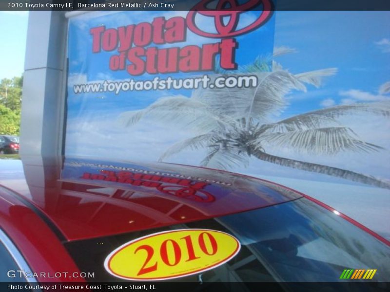 Barcelona Red Metallic / Ash Gray 2010 Toyota Camry LE