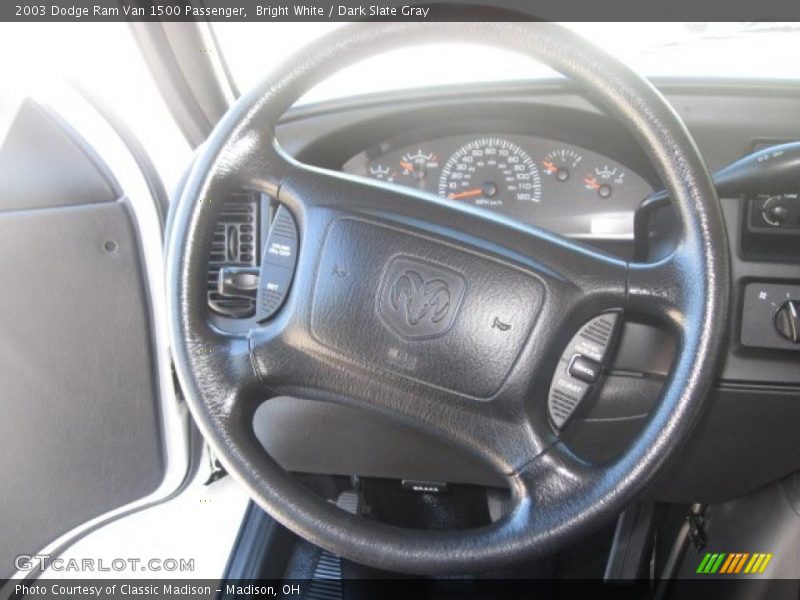 Bright White / Dark Slate Gray 2003 Dodge Ram Van 1500 Passenger