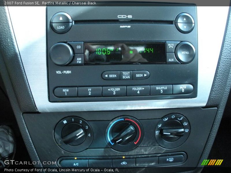 Redfire Metallic / Charcoal Black 2007 Ford Fusion SE