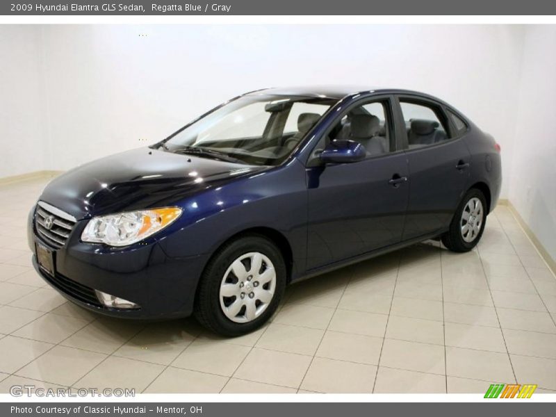 Regatta Blue / Gray 2009 Hyundai Elantra GLS Sedan