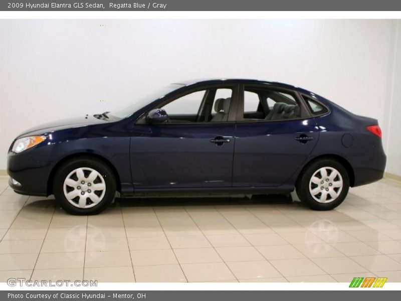 Regatta Blue / Gray 2009 Hyundai Elantra GLS Sedan