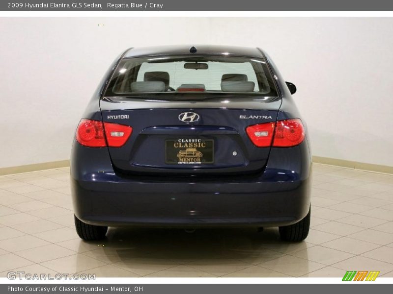 Regatta Blue / Gray 2009 Hyundai Elantra GLS Sedan