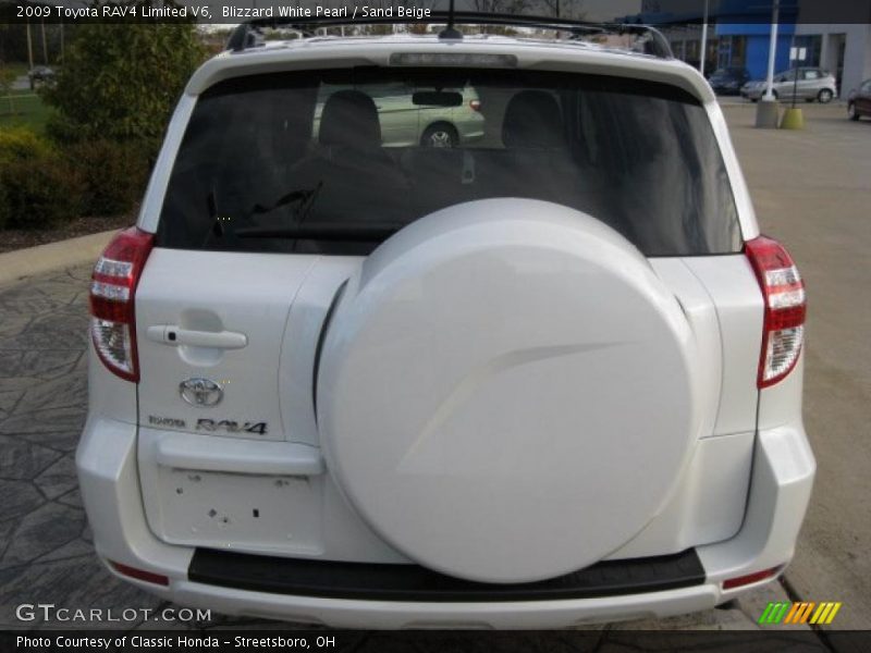 Blizzard White Pearl / Sand Beige 2009 Toyota RAV4 Limited V6