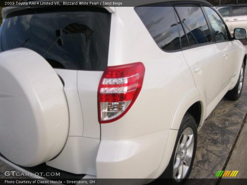 Blizzard White Pearl / Sand Beige 2009 Toyota RAV4 Limited V6