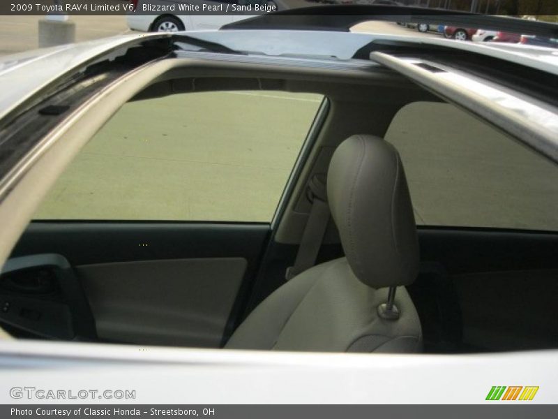 Blizzard White Pearl / Sand Beige 2009 Toyota RAV4 Limited V6