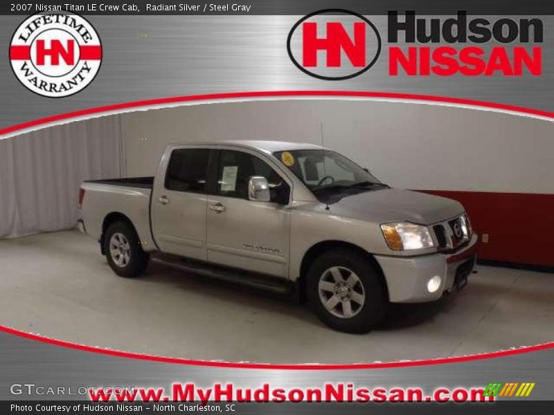Radiant Silver / Steel Gray 2007 Nissan Titan LE Crew Cab