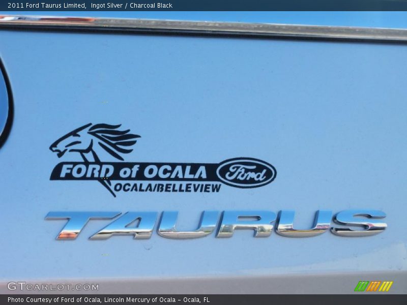 Ingot Silver / Charcoal Black 2011 Ford Taurus Limited