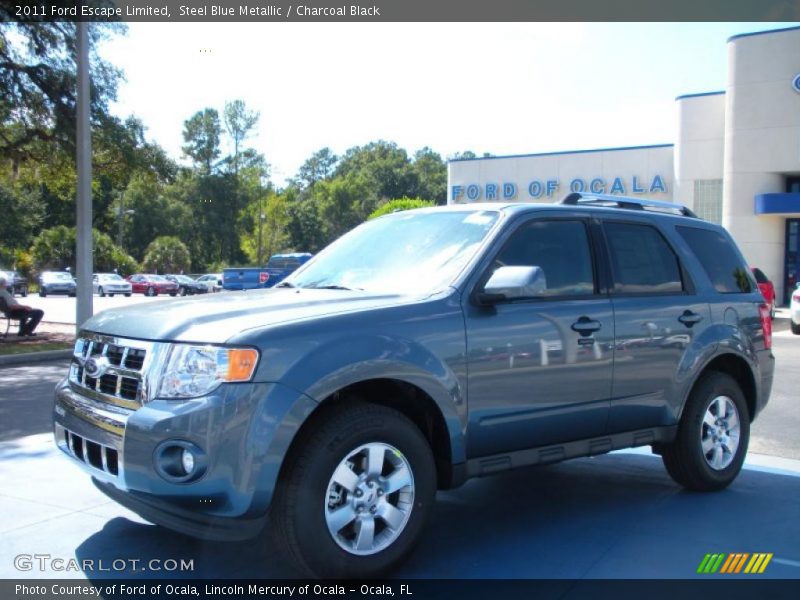 Steel Blue Metallic / Charcoal Black 2011 Ford Escape Limited