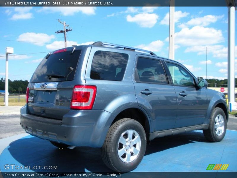 Steel Blue Metallic / Charcoal Black 2011 Ford Escape Limited