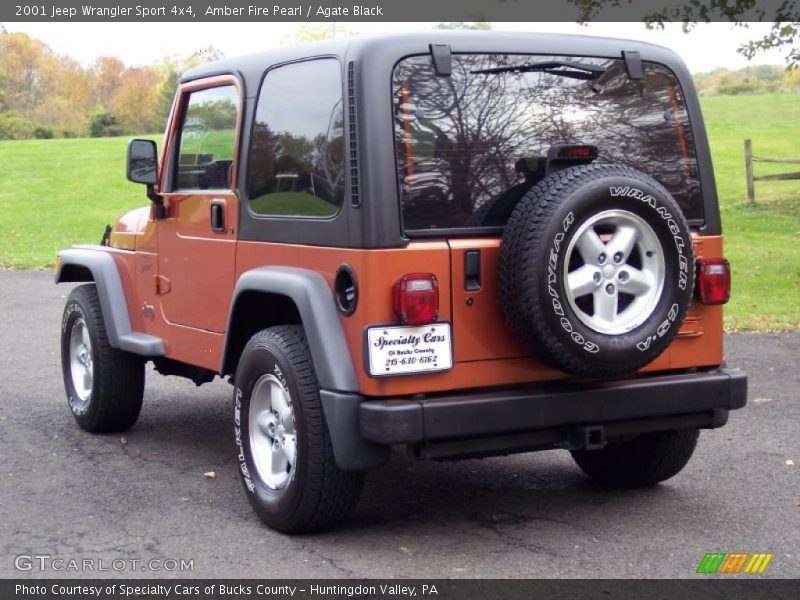 Amber Fire Pearl / Agate Black 2001 Jeep Wrangler Sport 4x4