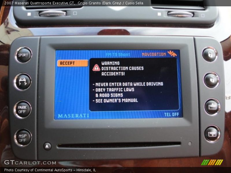 Navigation of 2007 Quattroporte Executive GT