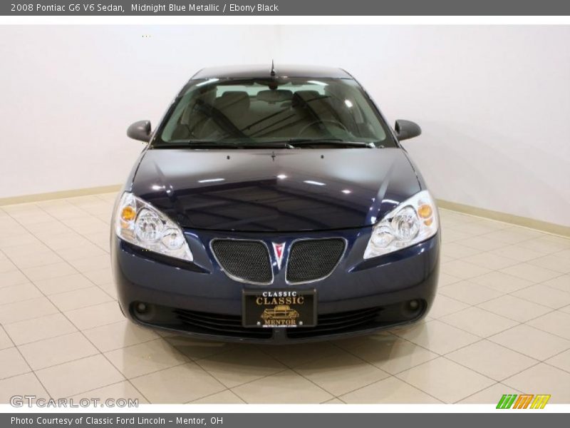 Midnight Blue Metallic / Ebony Black 2008 Pontiac G6 V6 Sedan