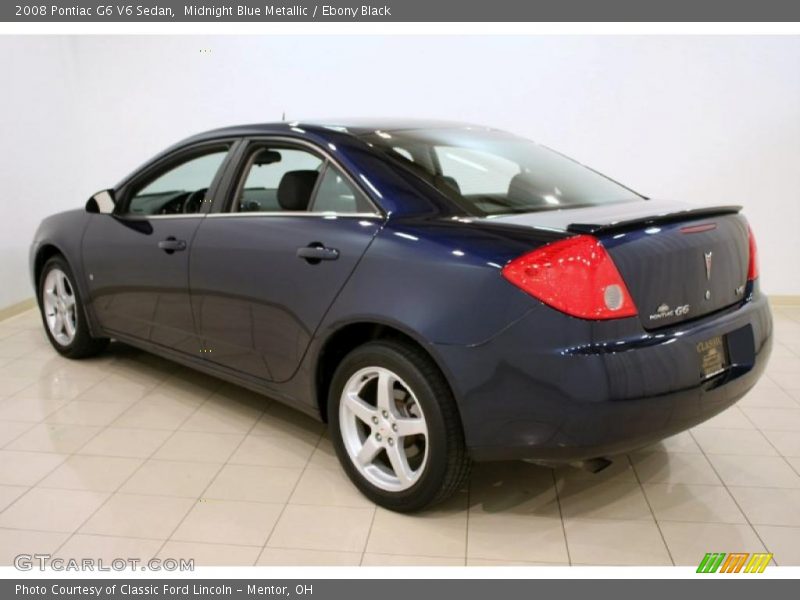 Midnight Blue Metallic / Ebony Black 2008 Pontiac G6 V6 Sedan