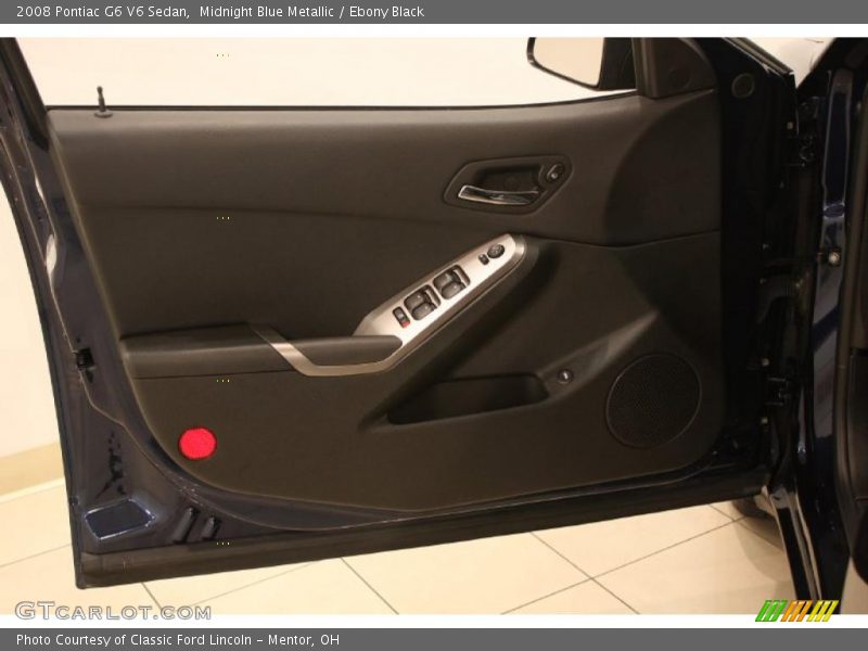 Midnight Blue Metallic / Ebony Black 2008 Pontiac G6 V6 Sedan