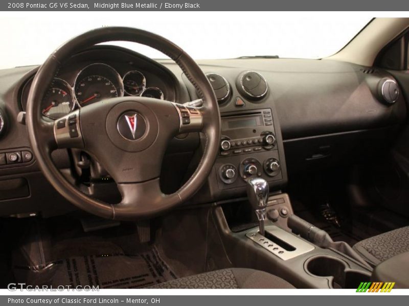 Midnight Blue Metallic / Ebony Black 2008 Pontiac G6 V6 Sedan