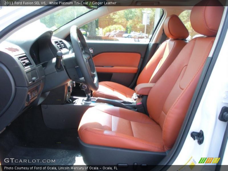 Ginger Leather Interior - 2011 Fusion SEL V6 