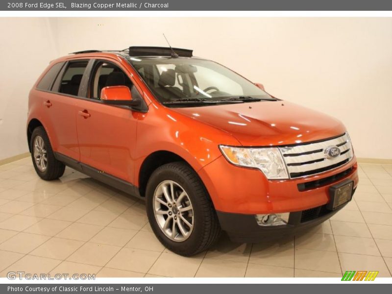 Blazing Copper Metallic / Charcoal 2008 Ford Edge SEL