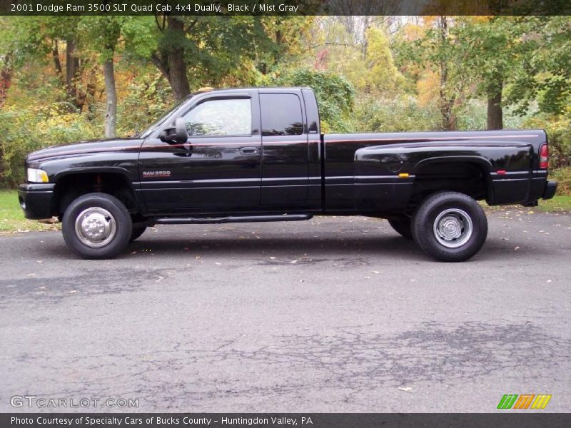Black / Mist Gray 2001 Dodge Ram 3500 SLT Quad Cab 4x4 Dually