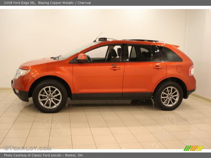 Blazing Copper Metallic / Charcoal 2008 Ford Edge SEL