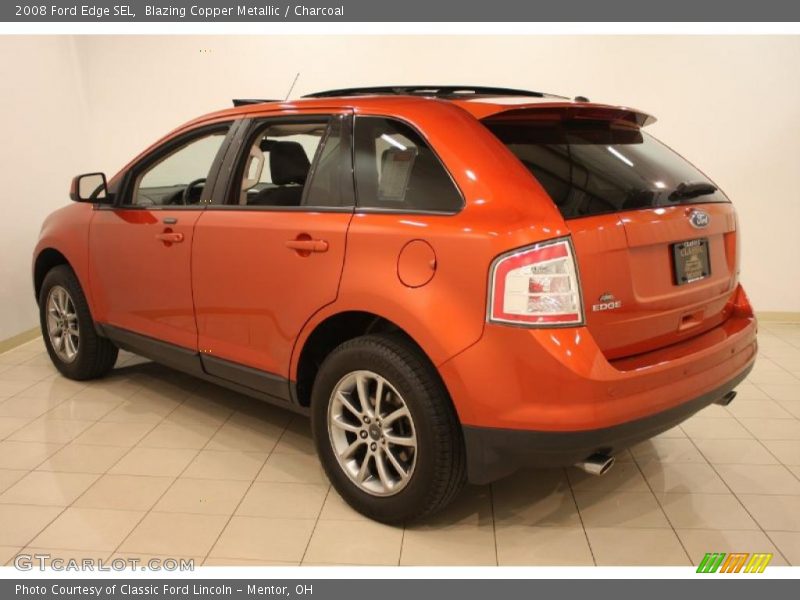 Blazing Copper Metallic / Charcoal 2008 Ford Edge SEL