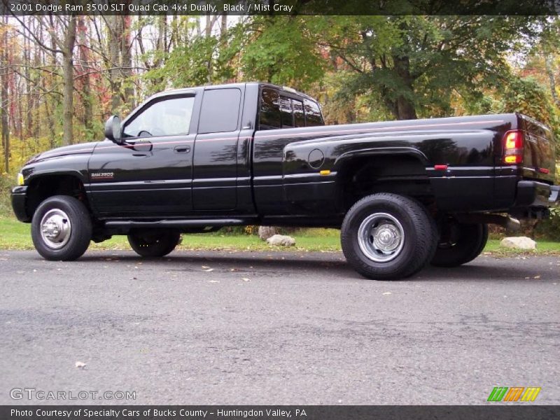 Black / Mist Gray 2001 Dodge Ram 3500 SLT Quad Cab 4x4 Dually