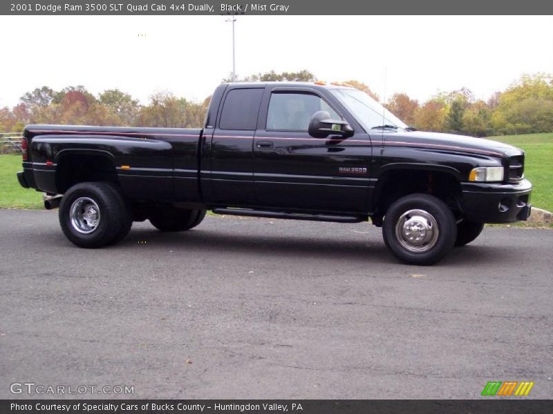 Black / Mist Gray 2001 Dodge Ram 3500 SLT Quad Cab 4x4 Dually