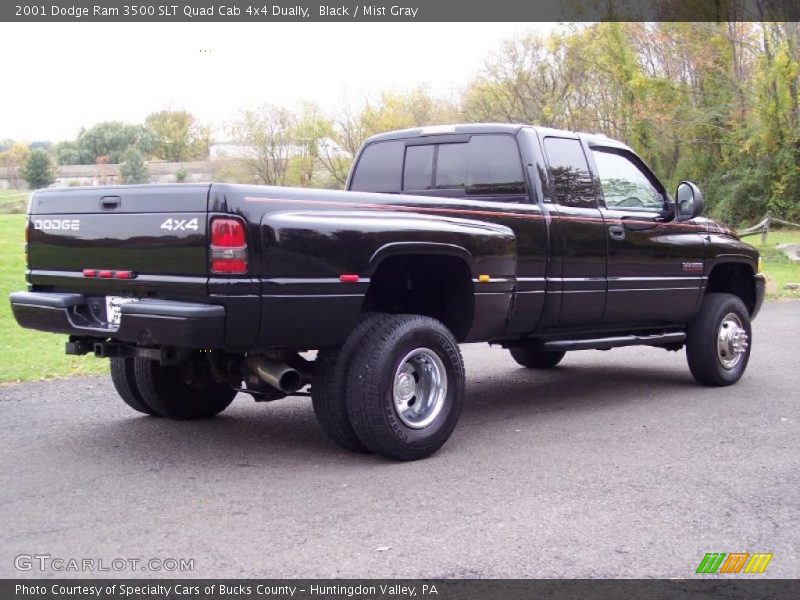 Black / Mist Gray 2001 Dodge Ram 3500 SLT Quad Cab 4x4 Dually