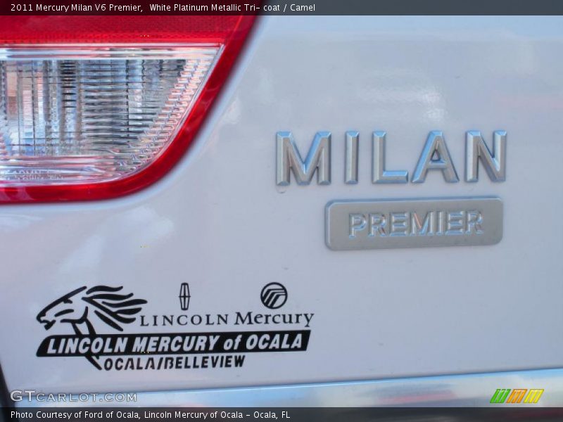 White Platinum Metallic Tri- coat / Camel 2011 Mercury Milan V6 Premier