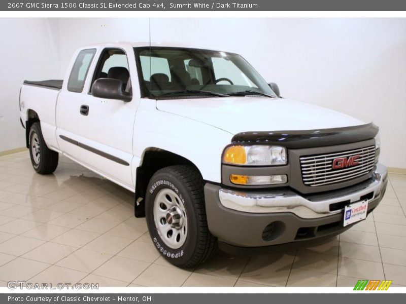 Summit White / Dark Titanium 2007 GMC Sierra 1500 Classic SL Extended Cab 4x4
