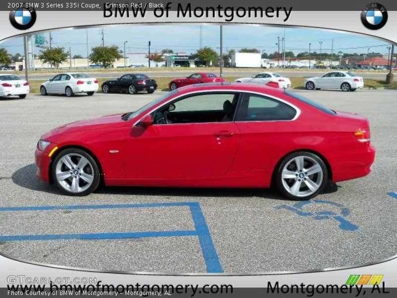 Crimson Red / Black 2007 BMW 3 Series 335i Coupe