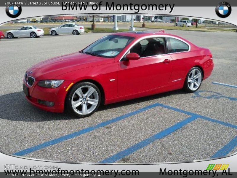 Crimson Red / Black 2007 BMW 3 Series 335i Coupe