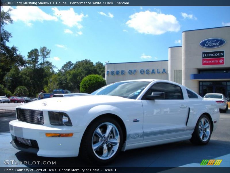 Performance White / Dark Charcoal 2007 Ford Mustang Shelby GT Coupe