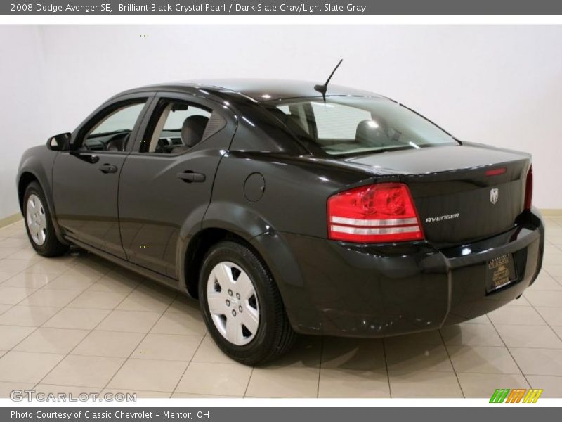 Brilliant Black Crystal Pearl / Dark Slate Gray/Light Slate Gray 2008 Dodge Avenger SE