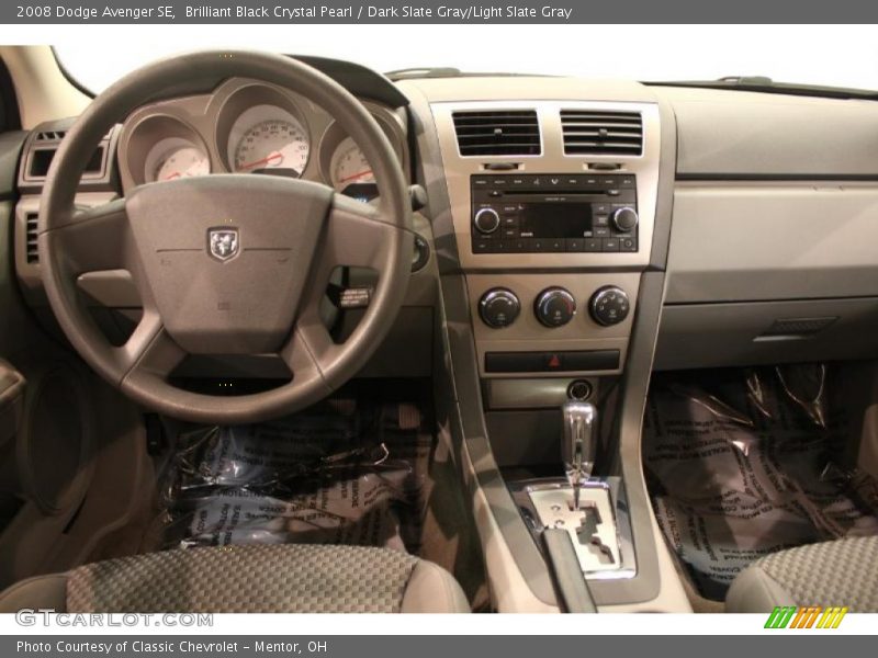 Brilliant Black Crystal Pearl / Dark Slate Gray/Light Slate Gray 2008 Dodge Avenger SE