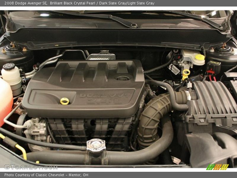 Brilliant Black Crystal Pearl / Dark Slate Gray/Light Slate Gray 2008 Dodge Avenger SE