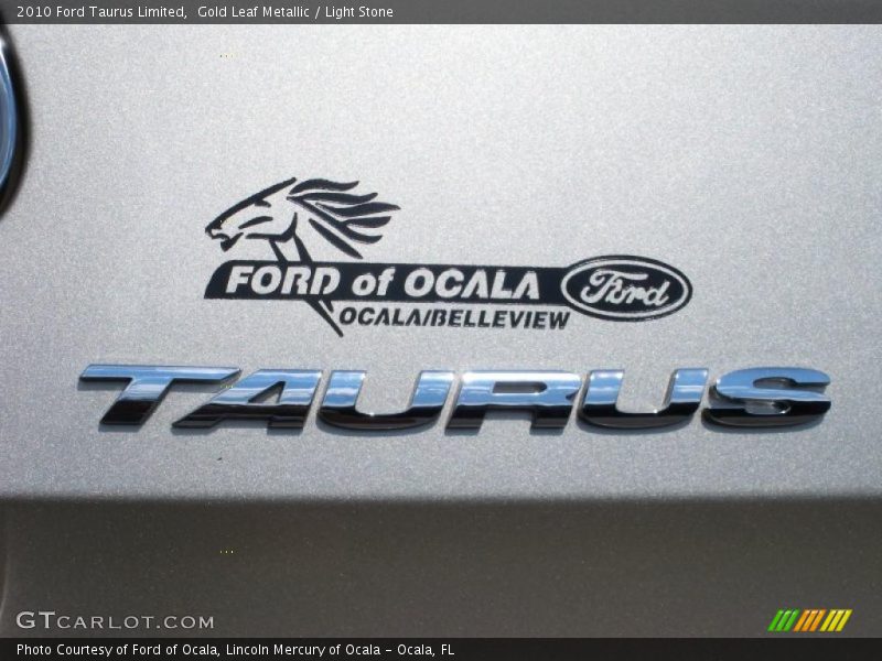 Gold Leaf Metallic / Light Stone 2010 Ford Taurus Limited