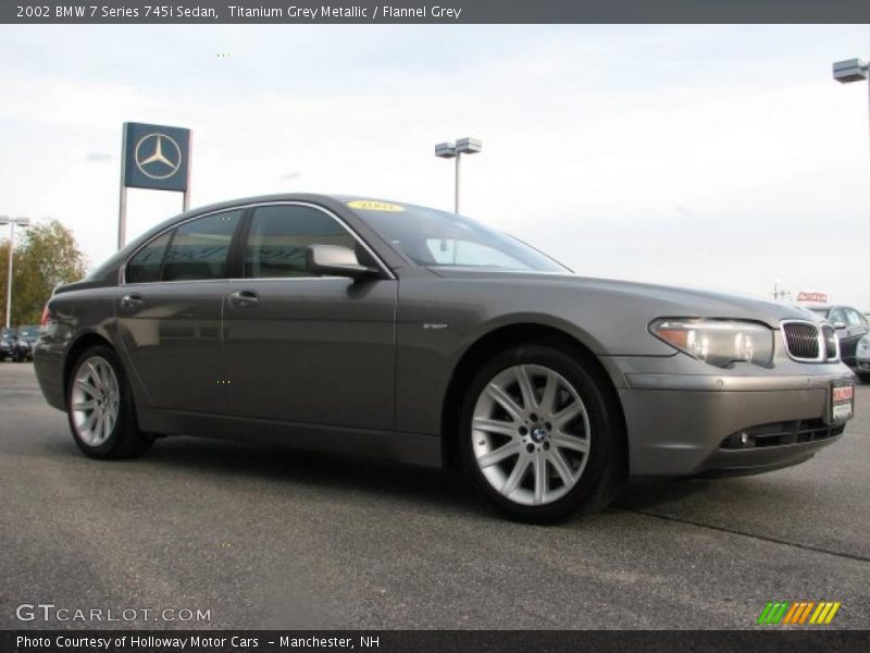 Titanium Grey Metallic / Flannel Grey 2002 BMW 7 Series 745i Sedan