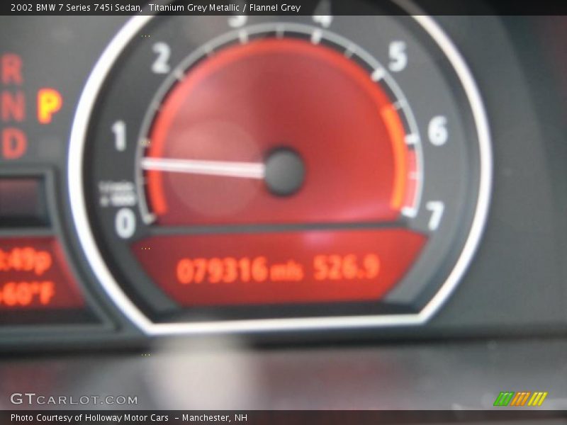 Titanium Grey Metallic / Flannel Grey 2002 BMW 7 Series 745i Sedan