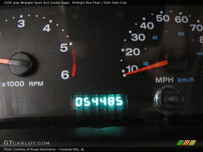 Midnight Blue Pearl / Dark Slate Gray 2006 Jeep Wrangler Sport 4x4 Golden Eagle