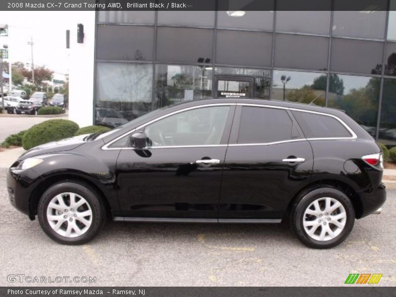Brilliant Black / Black 2008 Mazda CX-7 Grand Touring AWD