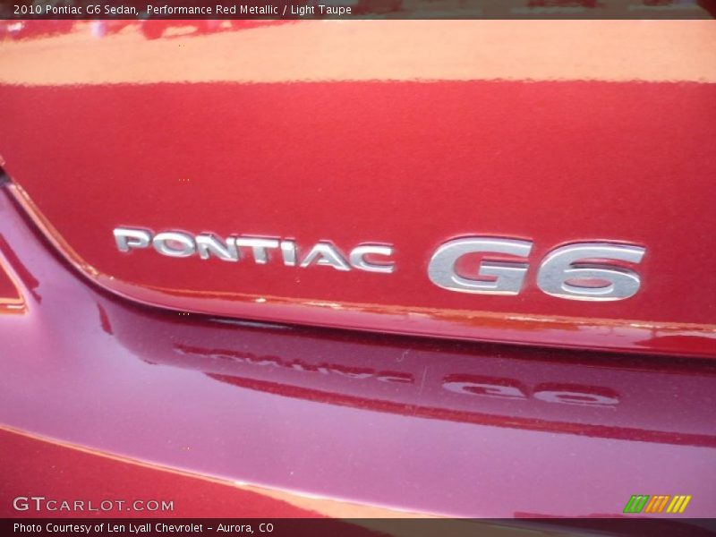 Performance Red Metallic / Light Taupe 2010 Pontiac G6 Sedan